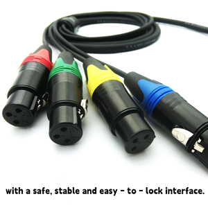 スネークカラーXlrコネクタマイクケーブルプラグPVCオスメスXlr 4 Ch Xlrオスメスマイクアダプターケーブルスピーカー用 - Product Image 6