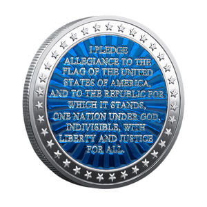 Монета памятная 3D из металла с позолотой и серебрением, коллекционная, с элементами национального герба и флага США - Product Image 6