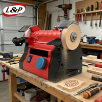 L & P 220-240V électrique portable 125mm meuleuse d'établi pour atelier de bricolage rectifieuse de métaux