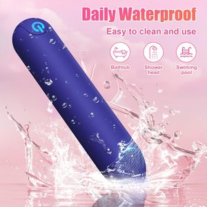 Wasserdichter IPX7 Silikon-Bullet-Vibrator 10-Gang <span class=keywords><strong>Mini</strong></span>-Sexspielzeug Bullet-Vibrator <span class=keywords><strong>Dildo</strong></span> mit G-Punkt- und Klitoris-Stimulator für Frauen - Product Image 3