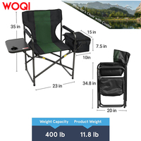 WOQI best-seller Chaise de camping pliante portable d'extérieur avec table d'appoint et réfrigérateur