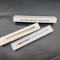 Boîte d'emballage rigide en carton pour brosse à ongles, avec logo personnalisé, taille personnalisée, fenêtre transparente, protection en éponge, revêtement UV, gaufrage, recyclable