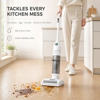 Wireless Floor Washer 120W Brushless Motor 2600mAh Lithium Battery All in One Wet Dry Vacuum Cleaner Self Clean Household German