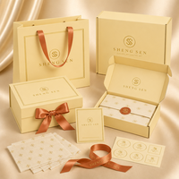 Maßgefertigte Tragbare Buttergelbe Versandboxen aus Recyclingmaterialien mit Individuellem Logo und Größe für Kleidungsverpackung Geschenkpapierboxen