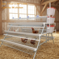 Cage à volailles de type A, empilable, pour maximiser l'espace d'élevage, équipement galvanisé pour poules pondeuses