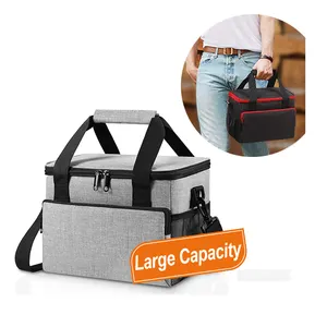 Portable hot lunch box insulated picnic bag adult lunch box fashion lunch tote for men women for travel hiking camping