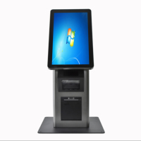 Kiosque de caisse enregistreuse libre-service de 15.6 pouces POS Machine de paiement de bureau à écran tactile avec imprimante thermique et scanner QR
