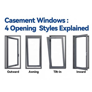 Fenêtre à <span class=keywords><strong>baie</strong></span> en aluminium <span class=keywords><strong>sur</strong></span> <span class=keywords><strong>mesure</strong></span>, insonorisée, étanche, à économie d'énergie, avec rangement intégré, pour villa, salon, hôtel, restaurant - Product Image 3