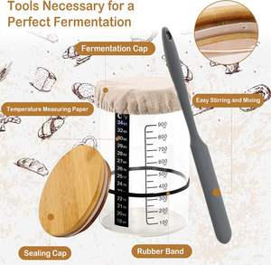 Pot à levain à large ouverture de 200 ml/500 ml/900 ml, écologique, compatible lave-vaisselle, pour les fournitures de boulangerie - Product Image 3