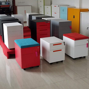 Customized Factory Direct Sales <strong>Mini</strong> Red 3 Drawer Under Desk Mobile Bedroom Office <strong>Storage</strong> Steel Metal Drawer File <strong>Cabinet</strong> - Product Image 6