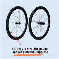Ensemble de roues Worldcycle G-CLA V2406 406 Star Spoke, légères, en alliage d'aluminium 6061, frein V, moyeu 7075, profondeur de jante 40 mm