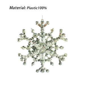 Mới Đến Trong Suốt Giáng Sinh Bông Tuyết Trang Trí Giáng Sinh Vui Vẻ Cây Nhựa Mặt Dây Chuyền Rhinestone Cho Đảng Trang Trí Nội Thất Quà Tặng - Product Image 4