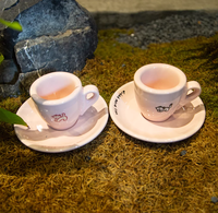 Tazas de Espresso Latte Italianas Rosadas y Lindas, de Cerámica, 80 ml, Mini, de Porcelana, Ecológicas, Libres de BPA, Precios de Fábrica al por Mayor