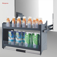 600 Mm-1000 Mm Despensa Armazenamento Organizador Prato Prato Rack Elevador Sistema Elevador Cesta Cozinha Escondida no Gabinete Pull Down Carton
