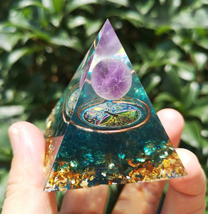 คริสตัลธรรมชาติ Orgonite ไพรามิดส์พีระมิดทางจิตวิญญาณสำหรับการป้องกันพลังงาน - Product Image 6