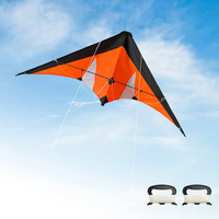 Cerf-volant de sport portable en forme de delta, personnalisé en usine, avec cadre en fibre de verre, facile à piloter, double ligne, pour cascades en extérieur, 123x54cm YUANFEI