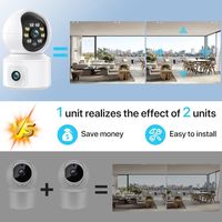 Moniteur Bébé K22 4MP HD à Double Écran, Double Objectif PTZ, Sécurité Domestique, Suivi Automatique, Audio Bidirectionnel, Détection Humaine, Carte Mémoire, Cloud