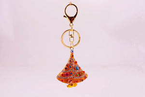 도매 귀여운 모조 다이아몬드 열쇠 고리 크리스마스 트리 소나무 열쇠 고리 지갑 가방 매력 펜던트 열쇠 고리 선물 소녀 여자 여자 레이디 열쇠 고리 - Product Image 5