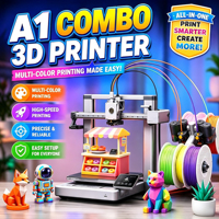 Printer 3D Industri Versi Combo A1 Baru Kalibrasi Otomatis Penuh Kompensasi Laju Aliran Aktif Multi-Warna Garansi 1 Tahun DIY untuk Penggunaan Laboratorium