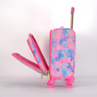 Valise à roulettes personnalisée pour enfants, 16 pouces, bagage cabine mignon, antichoc, roues silencieuses pour avion et voyages
