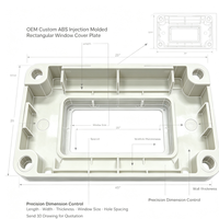 Châssis interne carré beige en ABS moulé par injection avec compartiments nervurés pour l'assemblage de composants électroniques