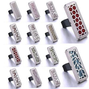 Diffuseur d'huiles essentielles pour voiture en acier inoxydable avec fermeture magnétique, clip de ventilation, désodorisant - Product Image 6