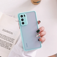 Étui de téléphone antichoc coloré avec boutons mats en PC et TPU, protection de l'appareil photo pour HUAWEI P30 Lite P40 Pro Honor 8X Mate 30 40 Pro Nova 9A