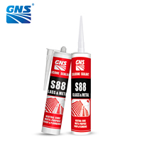 Scellant silicone GNS transparent 300 ml, haute qualité, résistant aux intempéries, pour fenêtres, verre, construction et travail du bois - Vente chaude