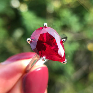 <span class=keywords><strong>Anello</strong></span> in <span class=keywords><strong>Argento</strong></span> 925 con Zirconia Cubica a Forma di Pera per Donna, Gioielleria di Moda - Product Image 6