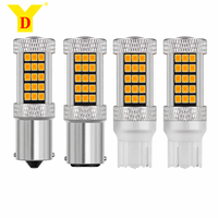 1156 BA15S 1157 BAY15D 7440 7443 66SMD 2835 LED Clignotant, Feu Stop, Feu de Recul, Feu Arrière 12-24V 360 °   Ampoule en aluminium blanc ambre rouge