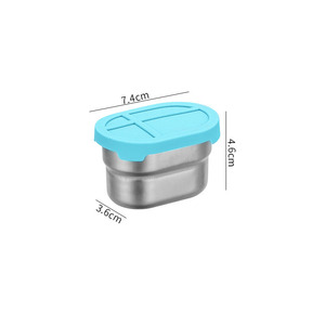 304 Edelstahl Kinder-Snackbehälter, 50-230ml Bento-Soßenbecher mit Dichtungs-Silikonverschluss für Salat, Süßigkeiten, Butter, Obst - Product Image 1
