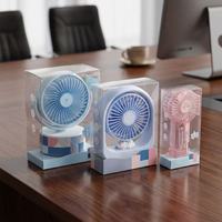 Emballage personnalisé en plastique transparent PET/PVC, mini ventilateur de bureau portable, boîte pliable transparente, logo personnalisé, boîte cadeau électronique