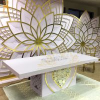Décoration de fête, lumière LED pour table de mariage en acrylique