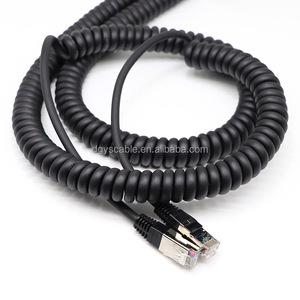 Cat5e RJ45 8P8C Nam để Nữ adapter, mở loại, đen TPU mùa xuân dây, 3 mét dài - Product Image 4