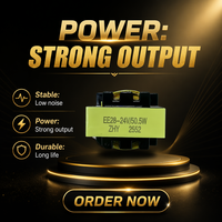 Transformador de Potencia de Alta Frecuencia EE28 Monofásico con Bobinado de Cobre y Núcleo de Ferrita 30VA 12V 24V para Fuente de Alimentación Flyback SMPS con Certificación UL