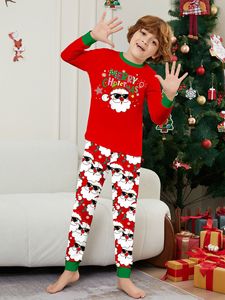 Conjunto de Pijamas Navideños de Manga Larga para Padres e Hijos para Invierno con Estampado de Papá <span class=keywords><strong>Noel</strong></span> de Dibujos Animados - Product Image 5