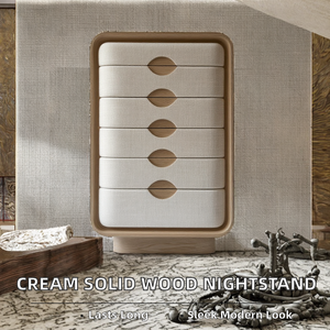 Comodino Moderno di Lusso per Camera dei Bambini, Pannello in Legno Massello con Design in Acciaio Inossidabile di Alta Qualità, Arredamento per Camera da Letto - Product Image 2