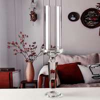 42cm 44cm 46cm Kristallglas Kerzenhalter Klarglas Kerzenhalter Hochzeits tisch Dekoration Kristall Kerzenhalter