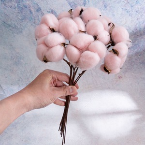 Bouquet de fleurs de coton séchées CallaFloral, couleur naturelle, décoration d'intérieur, fleurs de mariage, vente en gros directe d'usine - Product Image 2