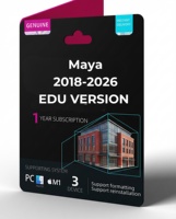 Software Maya EDU de DIGILICEN, Personalizable, Licencia de 1 Año con Acceso a Internet, Instalación para Mac/Linux, 3PC, Diseño y Dibujo