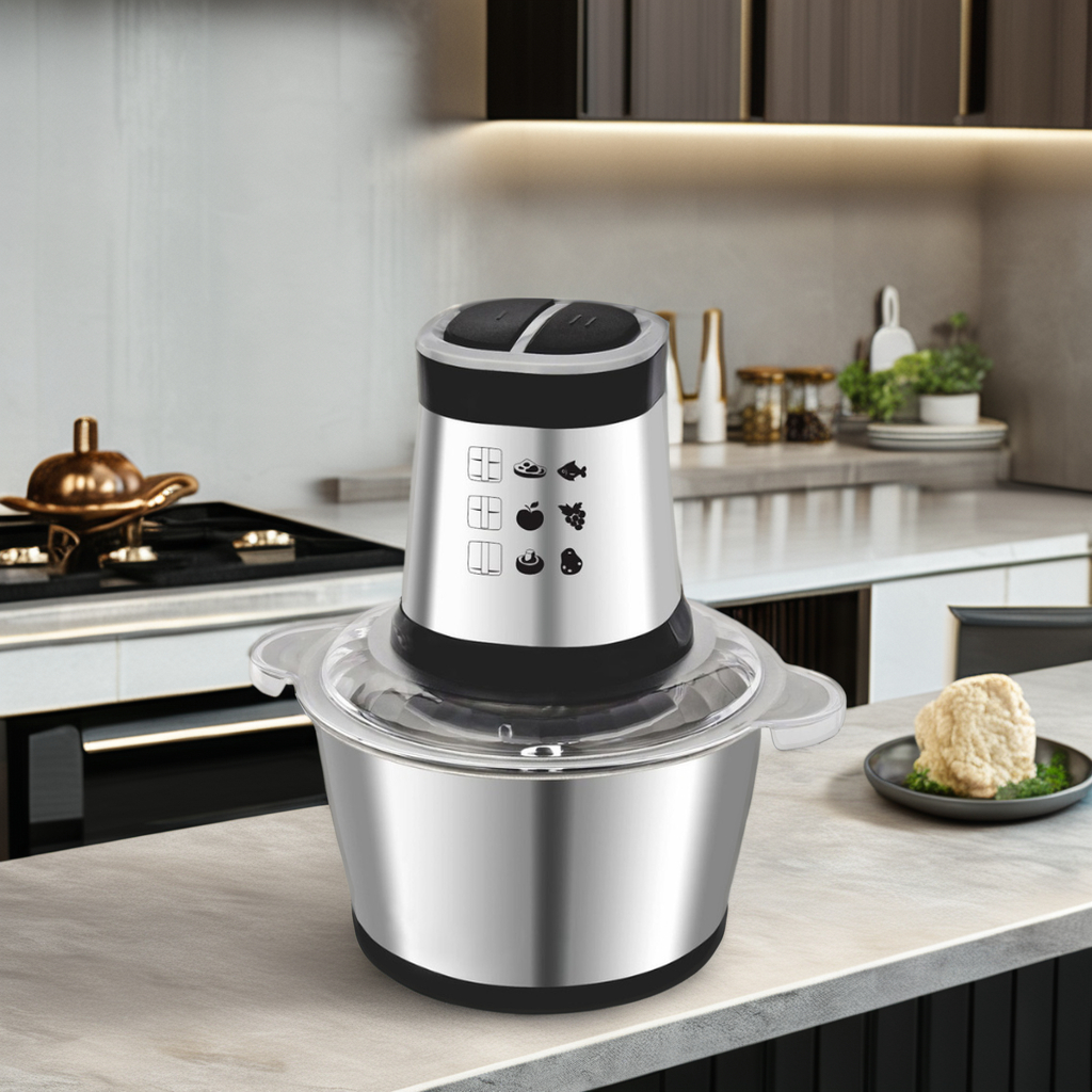 High Quality 2L 220V Multifunctional Electric Food Processor Glass Mincing Meat Grinder Household Use 2L Kitchen Chopper