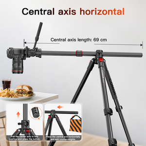 COMAN KX3939MINI V1 Aluminum <strong>Camera</strong> <strong>Tripod</strong> Detachable Monopod Horizontal Video <strong>Tripod</strong> With Fluid Head 1810mm - Product Image 2