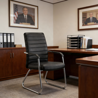 Chaise de bureau en PU économique, chaise de direction ergonomique pour personnel d'atelier et entreprise