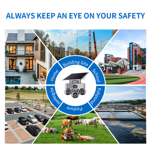 Caméra de surveillance extérieure PTZ solaire 4G avec <span class=keywords><strong>3</strong></span> écrans, 9MP, AOV, enregistrement 24h/24 - Product Image 4