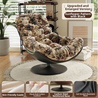 Fauteuil de salon de luxe moderne en similicuir, confortable et inclinable, chaise pivotante pour salon
