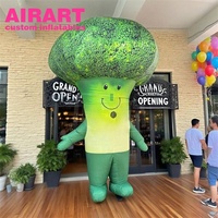 Décoration de restaurant avec costumes gonflables de brocoli pour spectacles en plein air