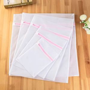 Portable Pink Reusable Polyester Fine Net Laundry Bag Woman Bra Clothes Organizer Washing Machines Travel Shoes Dirty <b>Basket</b> - Product Image 3