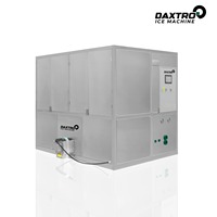 Machine de production de glace en cubes grande capacité 3 tonnes 24h en acier inoxydable avec PLC pour usine de glace, usine de boissons, supermarché, chaîne du froid