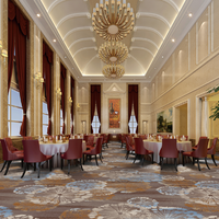Moquette d'hôtel en nylon imprimé, tissée à la machine, en rouleau, pour couloir d'hôtel, salle de banquet, du mur au mur