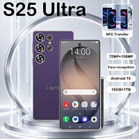 Desain Baru S25 Ultra 5G Smartphone NFC 16G+1TB Versi Global Murah CPU Deca Core Layar 7.3 Inci 16G RAM 1TB Kamera Belakang 108MP